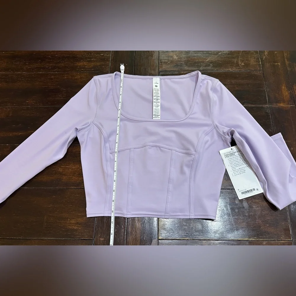 NWT Lululemon Waist-Seamed Nulu Long-Sleeve Shirt - Lilac Ether - 6 - Picture 11 of 12